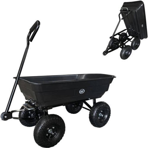 AXI Ag75 Tuin Transportwagen / Kiepwagen / Bolderwagen In Zwart - Metaal