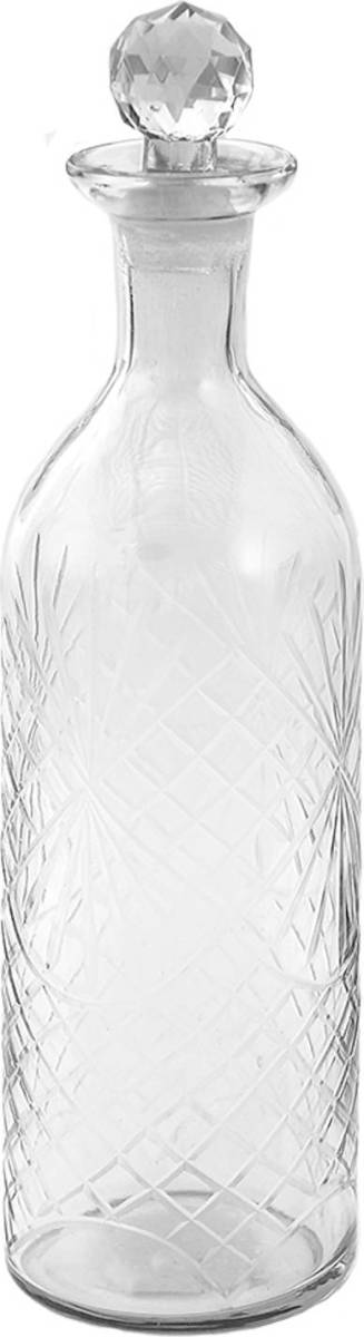 Clayre & Eef Karaf Ø 10*36 Cm Glas Waterkan Waterkaraf Transparant Waterkan Waterkaraf