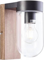 Cstore Brilliant Wandlamp Voor Buiten Cabar - E27 - 1x40w - Donker Hout En Zwarte Kleuren
