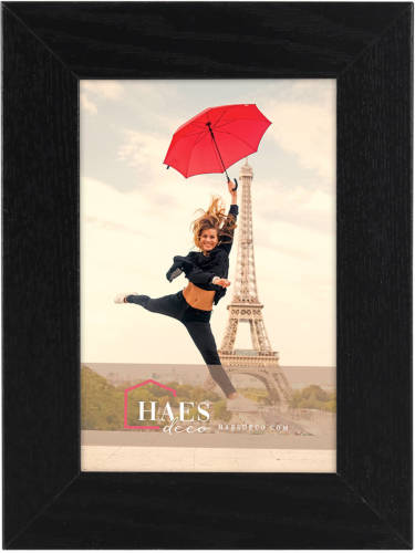 HAES deco - Houten Fotolijst Paris Zwart 10x15 - Sp001101