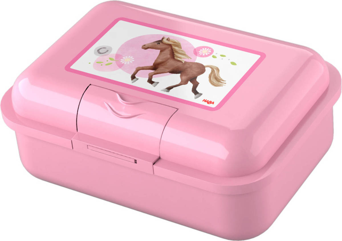 Haba Broodtrommel Paarden Junior 12 X 17 Cm Roze
