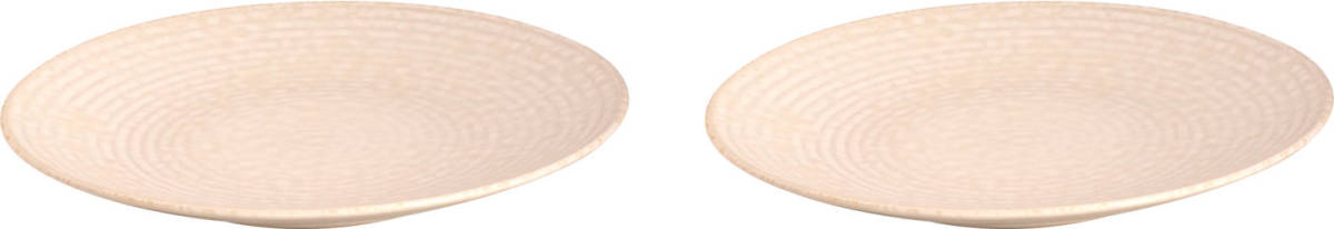 Palmer Bord Ripple 21 Cm Offwhite Stoneware 2 Stuk(s)