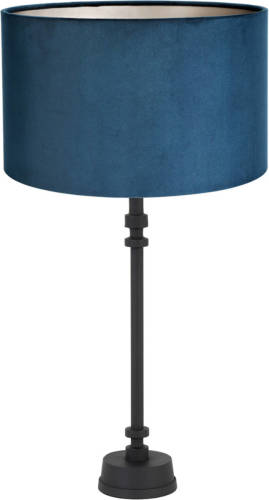 Light & Living Howell Tafellamp Zwart/blauw