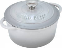 KINGHOFF 1520 - Gietijzeren Braadpan - Ø21 Cm - 2.4l - Grijs - Emaille