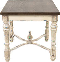 Clayre & Eef Bijzettafel 60*60*64 Cm Wit Hout Vierkant Side Table Tafeltje Wit Side Table Tafeltje
