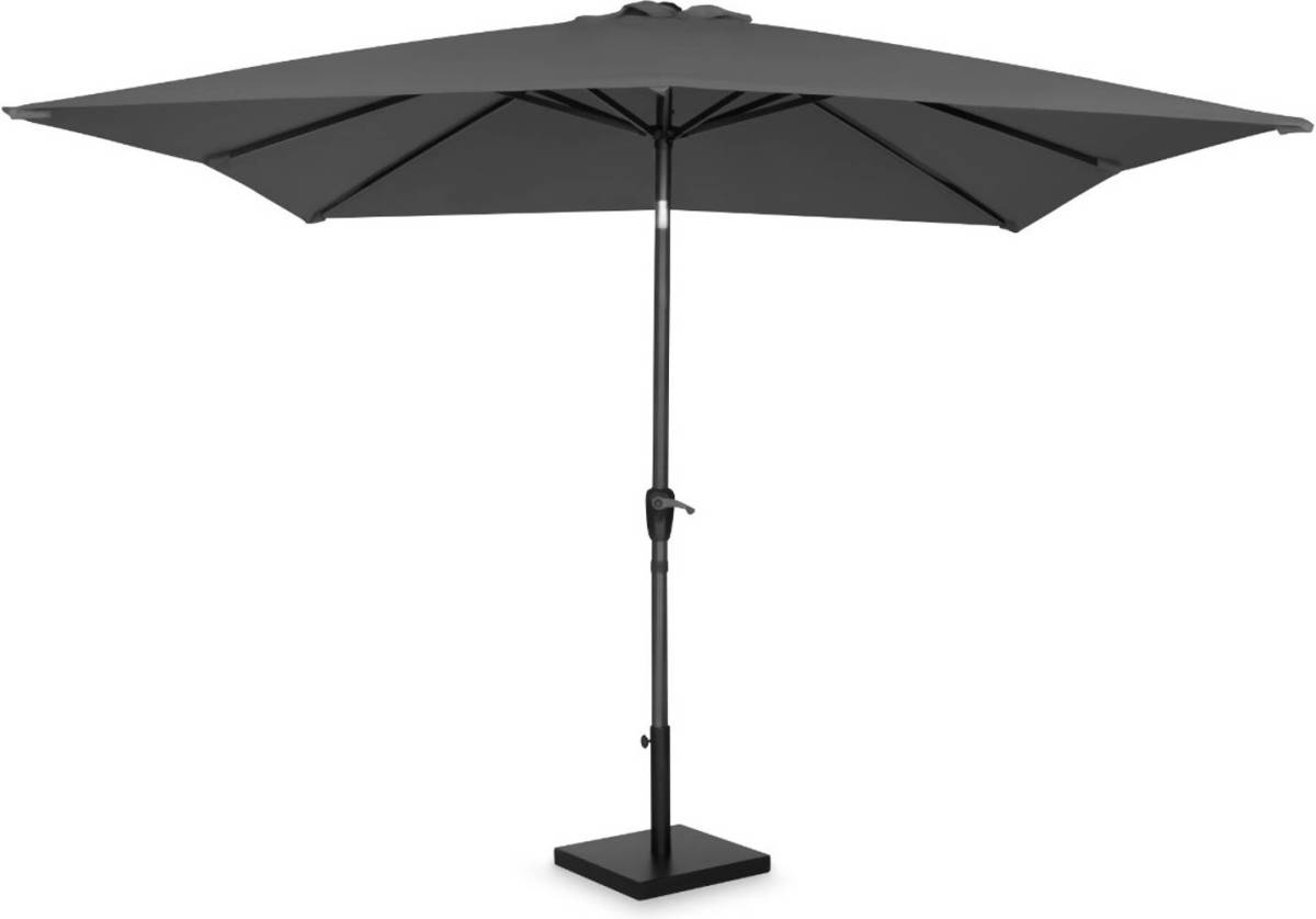 VONROC Premium Parasol Rosolina 280x280cm - Stokparasol Combi Set Incl. Parasolvoet - Grijs