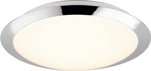 BES LED Led Plafondlamp - Badkamerlamp - Trion Hambert - 12w - Natuurlijk Wit 4000k - Spatwaterdicht Ip44 - Rond - Mat Chroom