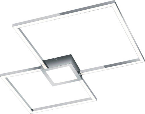 BES LED Led Plafondlamp - Trion Hydro - 28w - Natuurlijk Wit 4000k - Dimbaar - Vierkant - Mat Chroom - Aluminium