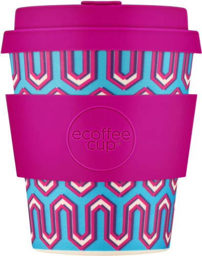 Ecoffee Cup Messages From The Unseen World Pla - Koffiebeker To Go 250 Ml - Fuchsia Siliconen