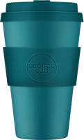 Ecoffee Cup Bay Of Fires Pla - Koffiebeker To Go 400 Ml - Petrol Siliconen