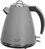 Adler Top Choice - Stalen waterkoker - 1.5 liter - Strix - Grijs