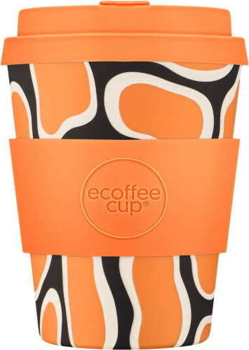 Ecoffee Cup No To Nooptlets Pla - Koffiebeker To Go 350 Ml - Orange Siliconen