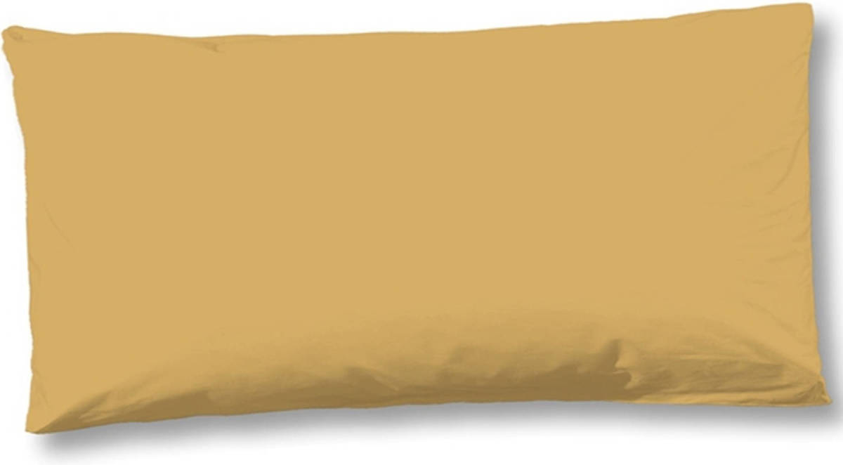 Slaaptextiel Zavelo Sierkussen Katoen Satijn Okergeel 40x80 Cm