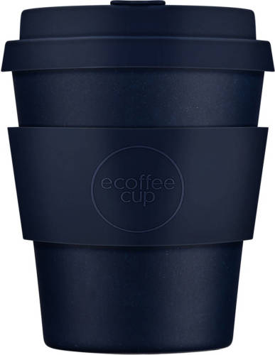 Ecoffee Cup Dark Energy Pla - Koffiebeker To Go 250 Ml - Donkerblauw Siliconen