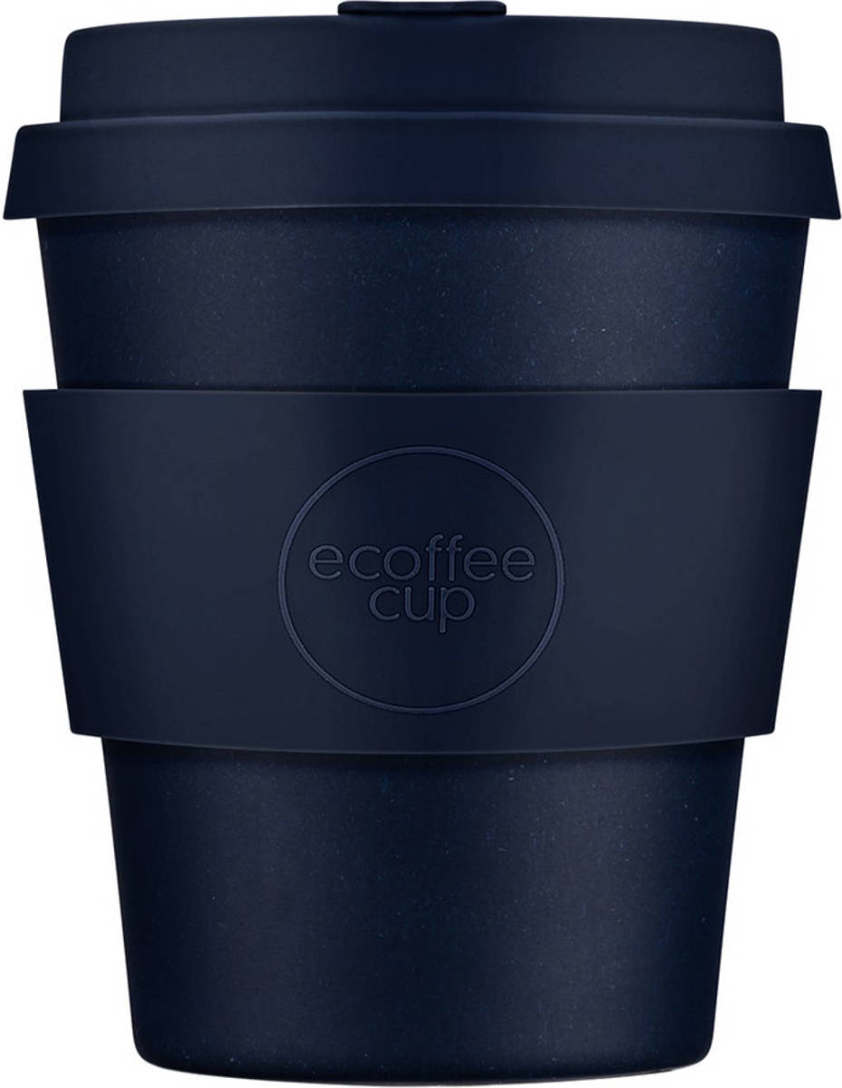 Ecoffee Cup Dark Energy Pla - Koffiebeker To Go 250 Ml - Donkerblauw Siliconen