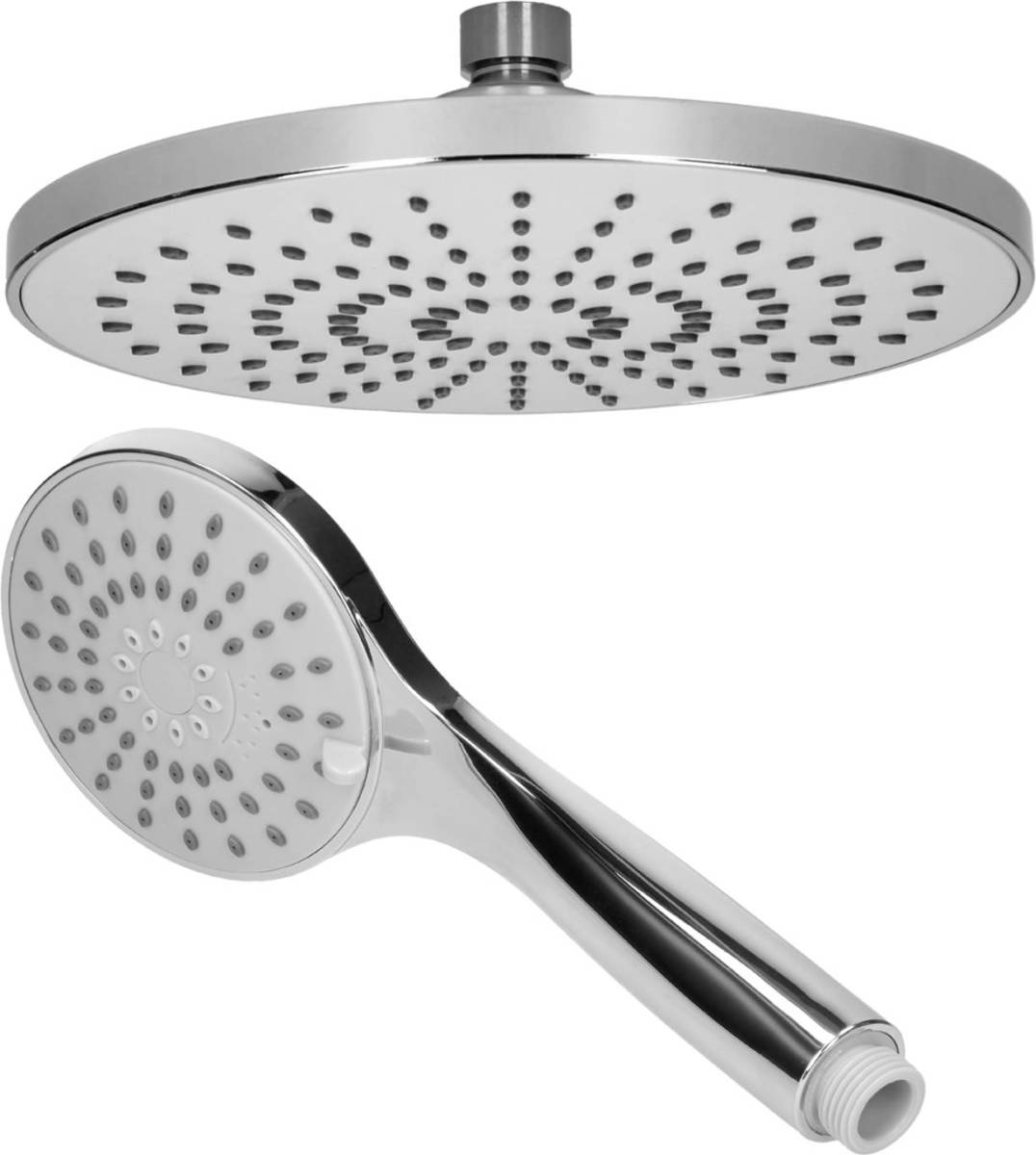 ECD Germany Regendoucheset Rond, Lichtgrijs, Roestvrij Staal