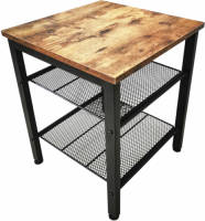 VDD Bijzettafel Koffietafel Stoer Industrieel Vintage - Metaal Zwart Hout Bruin