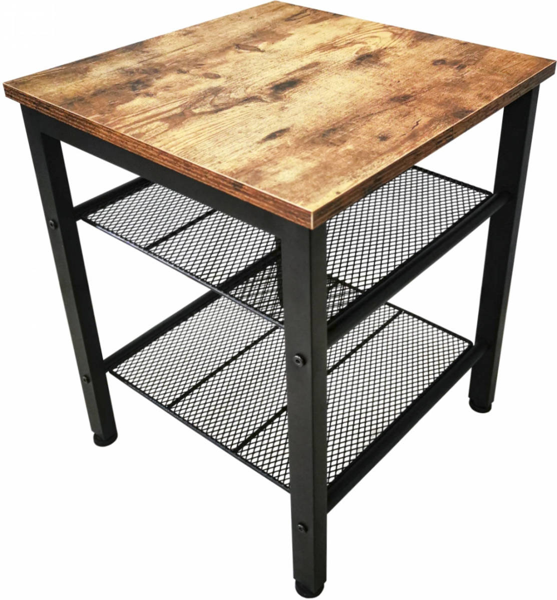 VDD Bijzettafel Koffietafel Stoer Industrieel Vintage - Metaal Zwart Hout Bruin