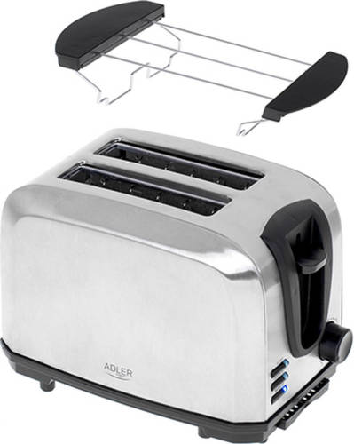 Adler Ad3222 - Broodrooster - Toaster Met Broodjesrooster - 1000 Watt