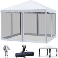 GardenGoodz Partytent - Paviljoen - Easy Up Partytent - 3 X 3 M - Wit - Vouwtent - Tuinpaviljoen