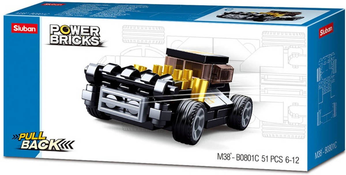 Sluban Power Bricks: Black Hod Rod (M38-b0801c)