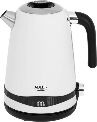 Adler Waterkoker - Waterkoker Met Temperatuursregeling - Rvs - Wit - 1.7l - 2200w