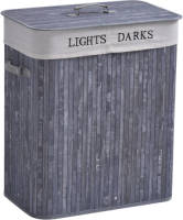 Zenzee Bamboe Wasmand 100l - Luxe Wasmand - Wassorteerder - 2 Compartimenten - Grijs