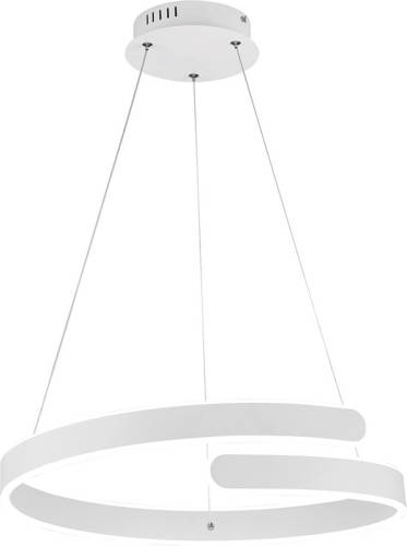 BES LED Led Hanglamp - Hangverlichting - Trion Prigon - 37w - Natuurlijk Wit 4000k - Dimbaar - Rond - Mat Wit - Aluminium