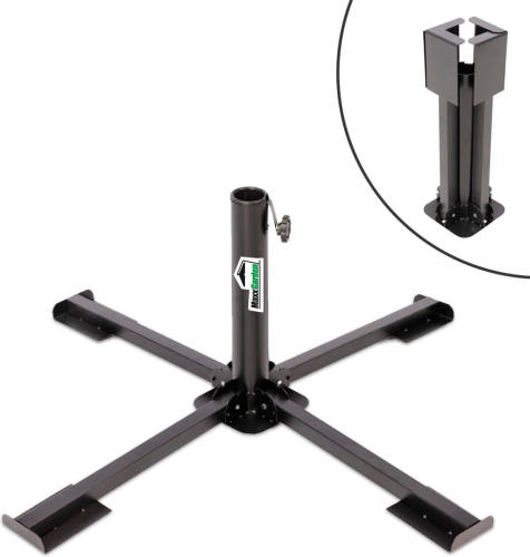 MaxxGarden Parasolvoet - Kruisvoet Standaard - Inklapbaar Opvouwbaar - 86x86x30 Cm