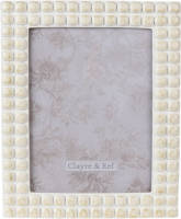 Clayre & Eef Fotolijst 15*20 Cm Wit Kunststof Fotokader Wissellijst Foto Frame Wit Fotokader Wissellijst