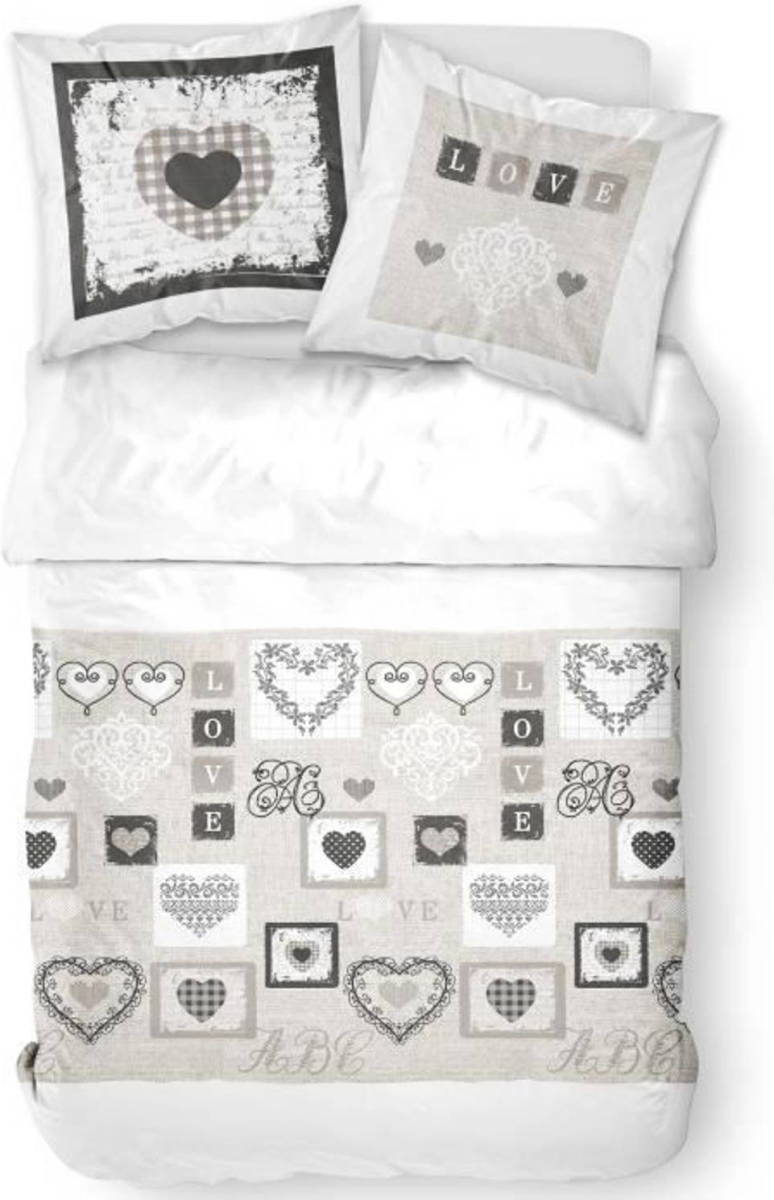 Today Katoenen 2-persoons Bedset - 240x260 Cm - Eden White Print