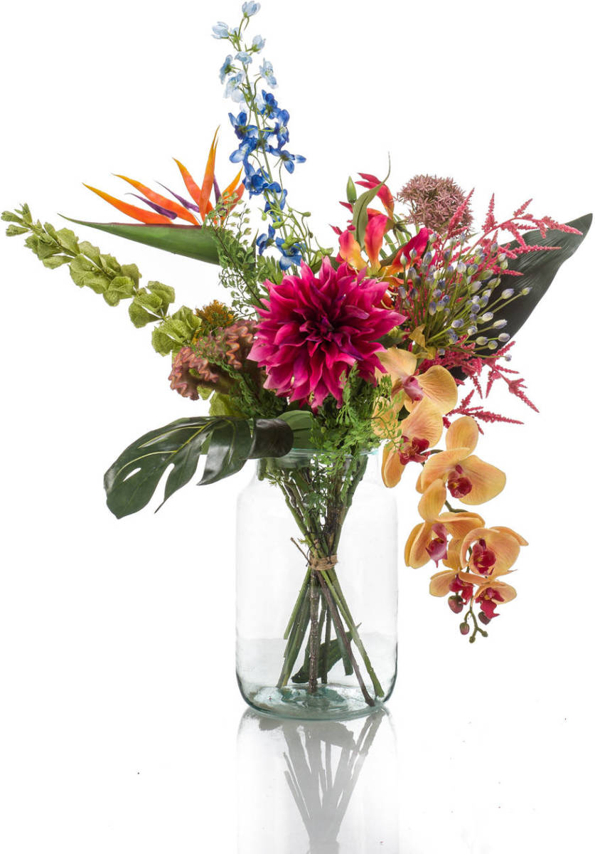 PrettyPlants Kunstboeket Exotische Bloemen