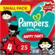 Pampers - Baby Dry Nappy Pants Superhelden - Maat 4 - Small Pack - 25 Luierbroekjes