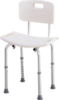 Zenzee Douchestoel Met Rugleuning - In Hoogte Verstelbaar - Douchekrukje - Stoelen - Hulpmiddelen - 55 X 50,6 X 67,5-85,5cm