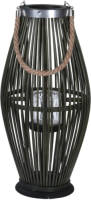 H&S Collection Lantaarn 24x48 Cm Bamboe Groen