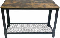 VDD Sidetable Consoletafel Stoer Industrieel Vintage - Zwart Metaal Bruin Hout