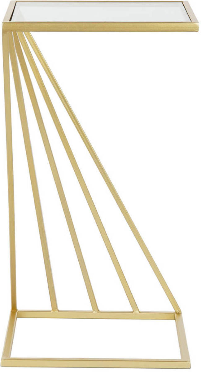 CASA DI ELTURO Bijzettafel Glam - Goud - L30,5 X B30,5 X H56 Cm