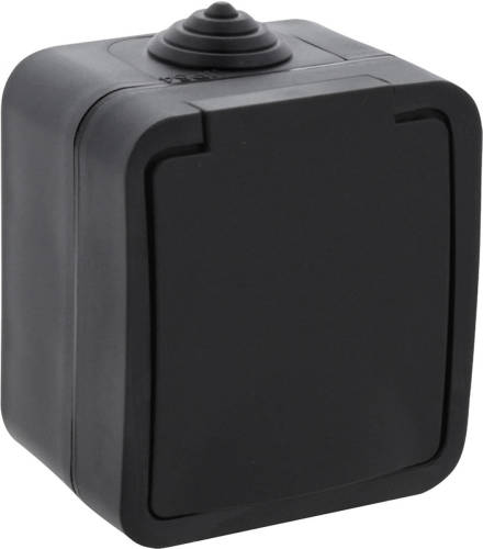 Q-Link - Wandcontactdoos - Buitenstopcontact - Opbouw - 1-voudig Stopcontact - Spatwaterdicht Ip54 - Randaarde