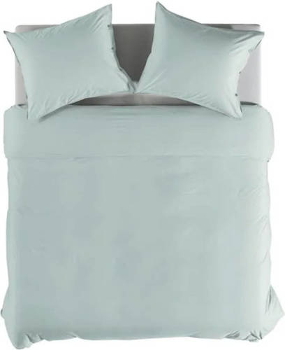 Yellow Geel Dekbedovertrek Percale - Whispering Blauw - 1-persoons 140x200/220 Cm