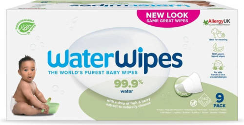 WaterWipes - Snoetenpoetser Soapberry - 9 X 60 Babydoekjes - 99,9% Water *Plastic Vrij