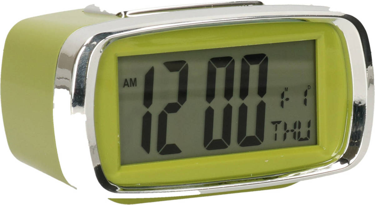 Digitale Wekker/alarm Klok 12 X 8 X 10 Cm Groen - Wekkers