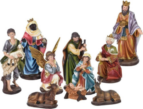 Nampook Kerststal Figuren - Kerstbeeldjes Voor Kerststal - Set Van 10 Stuks