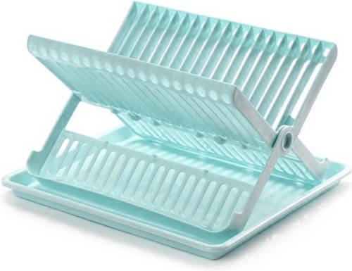 Forte Plastics Turquoise Afdruiprek 2-laags Met Lekbak 37 X 33 X 21 Cm - Afdruiprekken