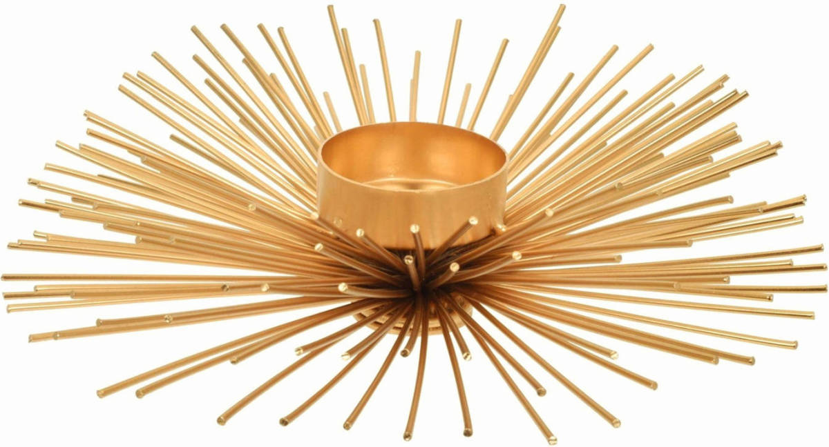 CASA DI ELTURO Waxinelichthouder Spikes - Goud - Ø15 Cm
