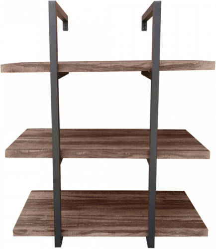 VDD Wandrek Ladder Stoer - Wandplank Boekenkast - Wandkast - Industrieel - 3 Opbergplanken