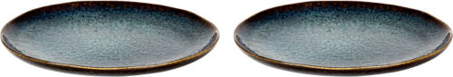 Palmer Bord Eccentric 28 Cm Blauw Stoneware 2 Stuk(s)