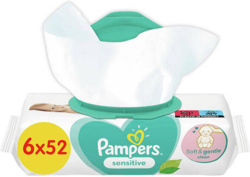 Pampers - Sensitive - Billendoekjes - 312 Doekjes - 6 X 52