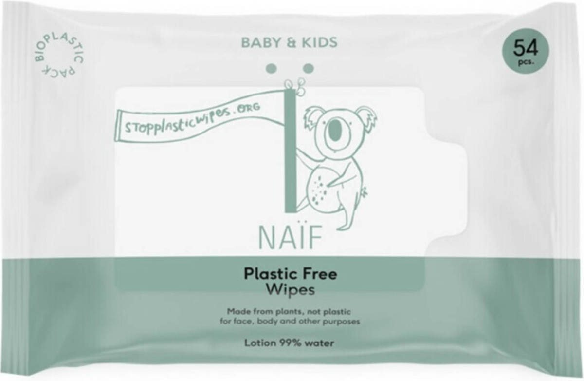 Naif - Billendoekjes - 1 X 54 - 54 Doekjes - Plastic Vrije & Biologisch