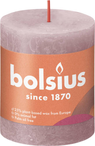 Bolsius Rustiek Stompkaars 80/68 Ash Rose
