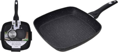 Excellent Houseware Grillpan 26x26x4,5 Cm Gesmeed Aluminium